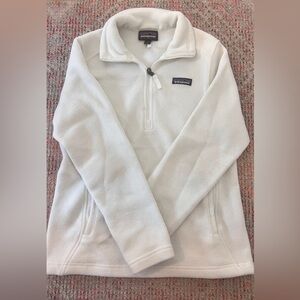 Patagonia // White Fleece Quarter Zip // Size Small Women